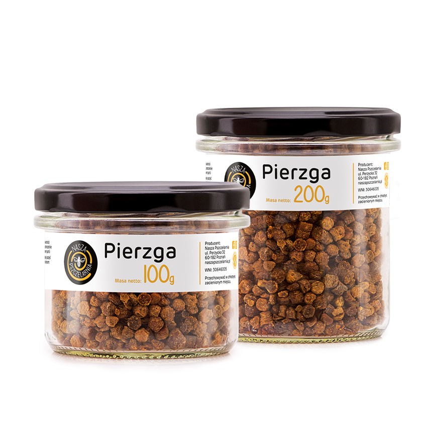 pierzga pszczela w słoikach